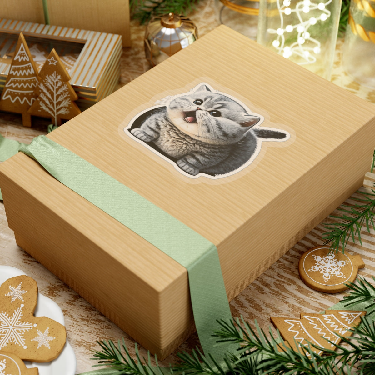 Kiss-Cut Sticker of cute funny burmilla cat kitten for your collection