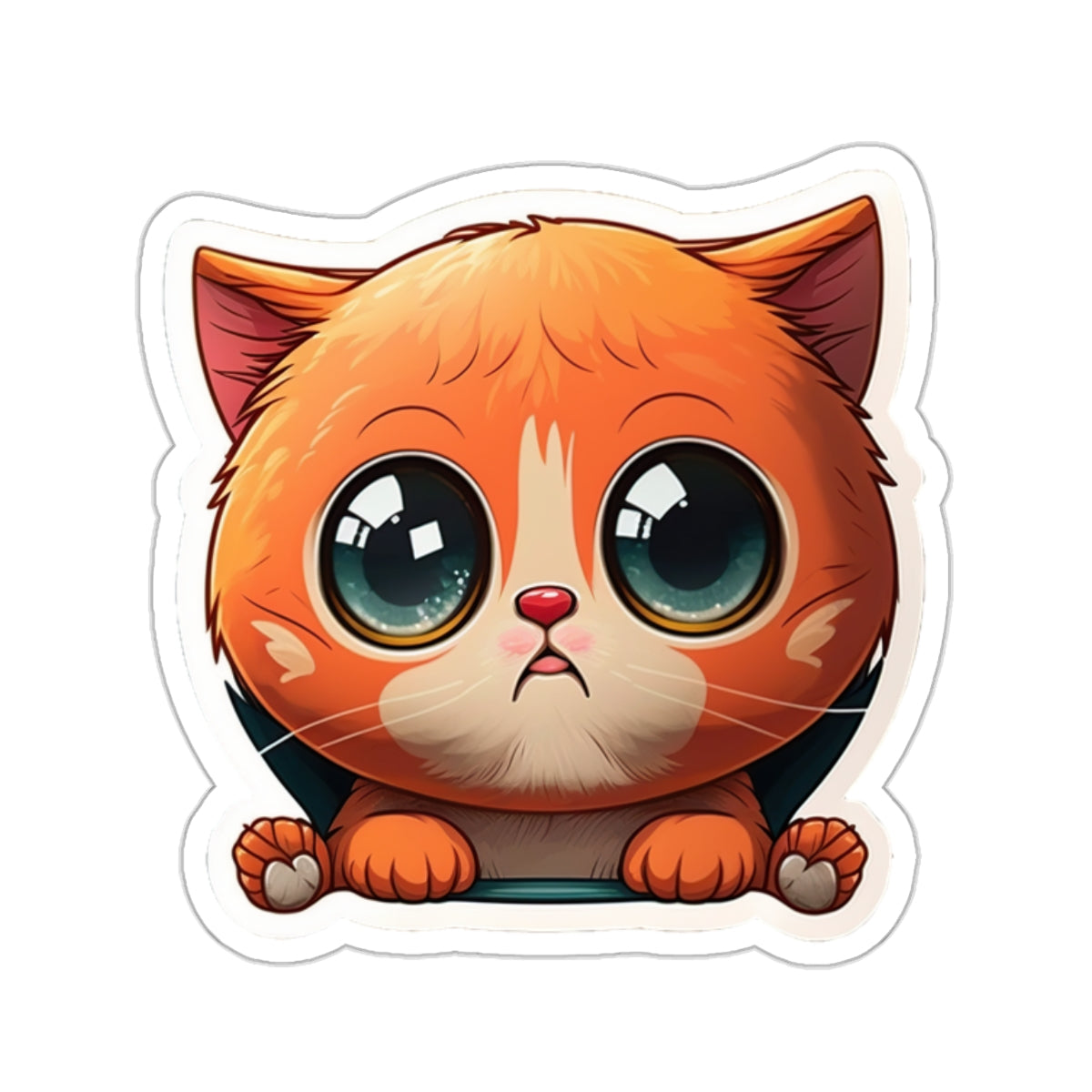 Kiss-Cut Sticker of cute funny cat kitten for your collection