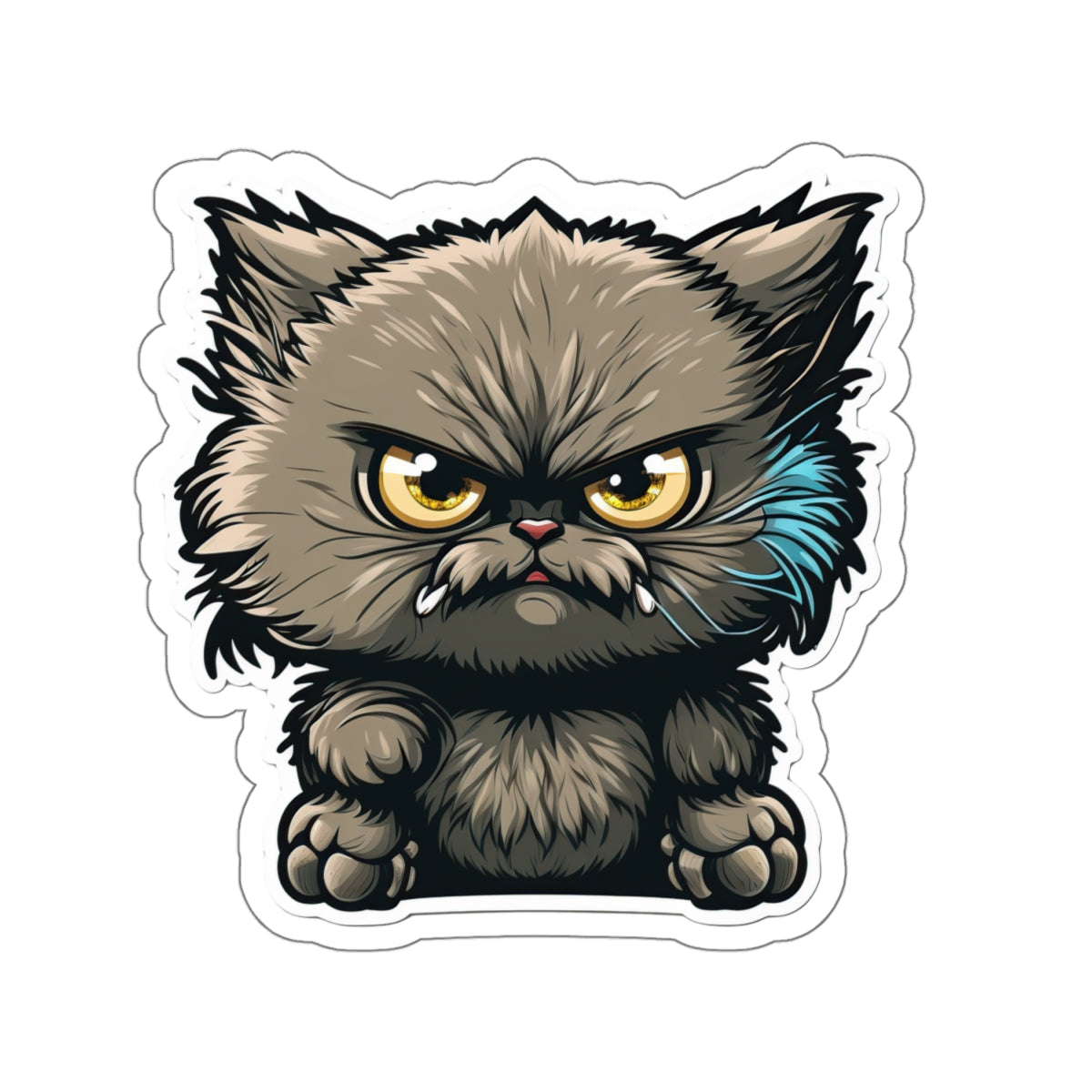 Kiss-Cut Sticker of cute funny cat kitten for your collection