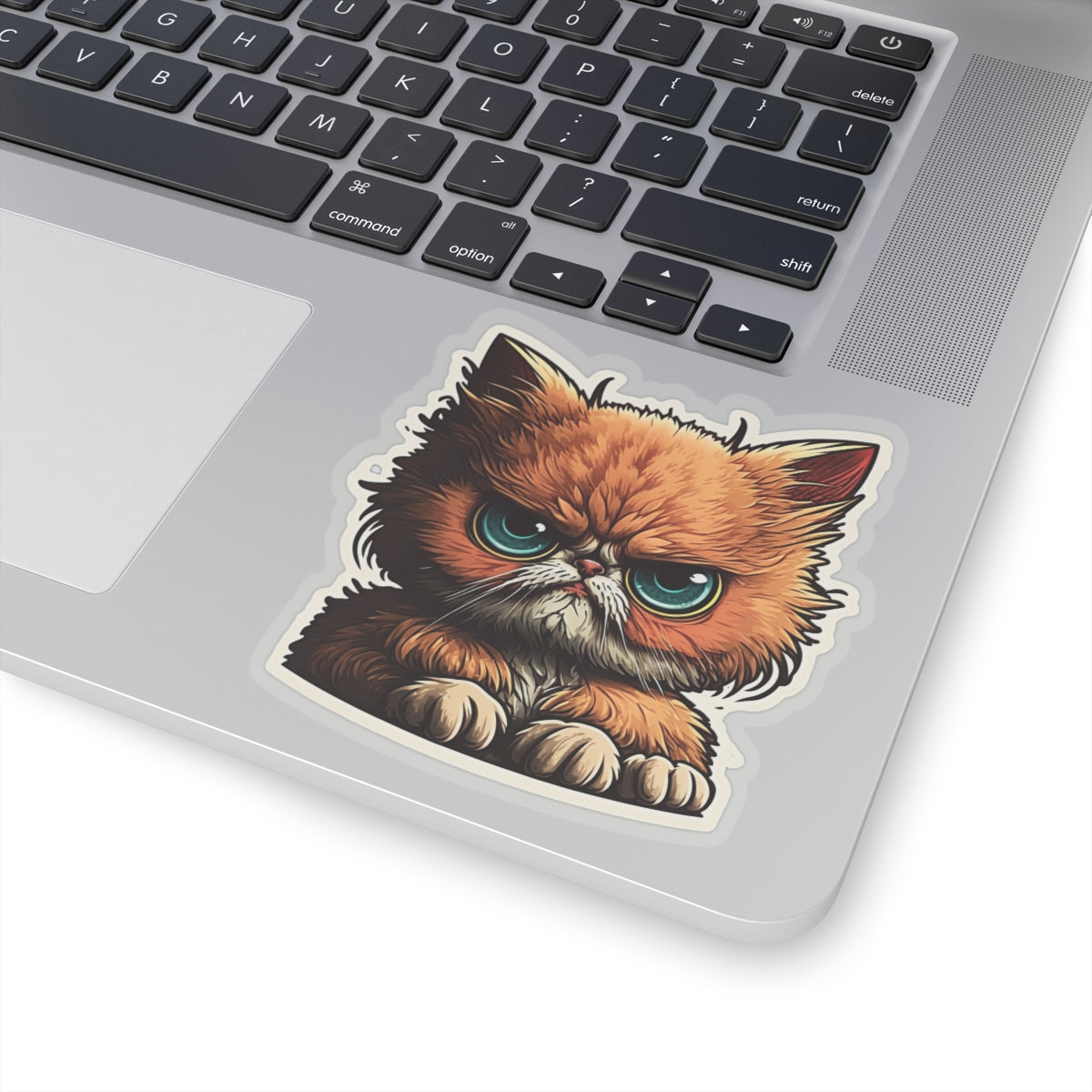 Kiss-Cut Sticker of cute funny angry red cat kitten for your collection