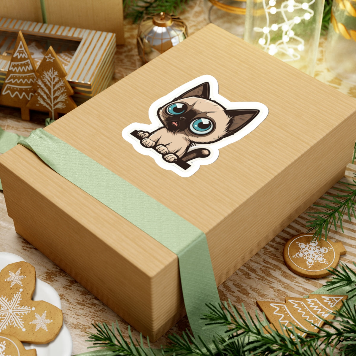 Kiss-Cut Sticker of cute funny cat kitten for your collection