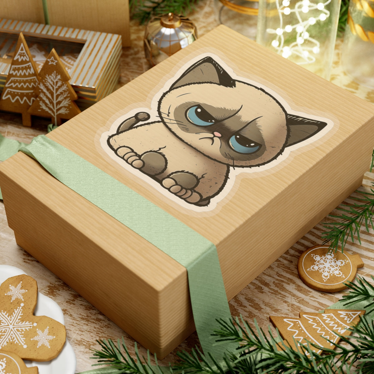 Kiss-Cut Sticker of cute funny cat kitten for your collection