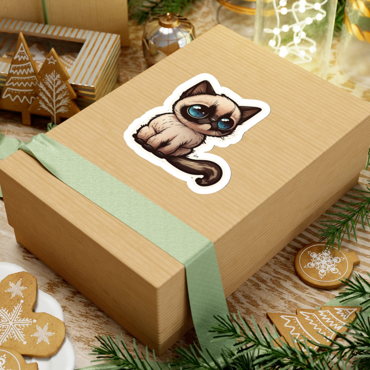Kiss-Cut Sticker of cute funny cat kitten for your collection
