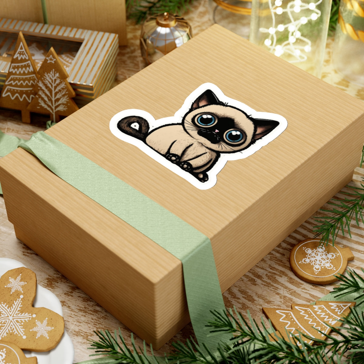 Kiss-Cut Sticker of cute funny cat kitten for your collection