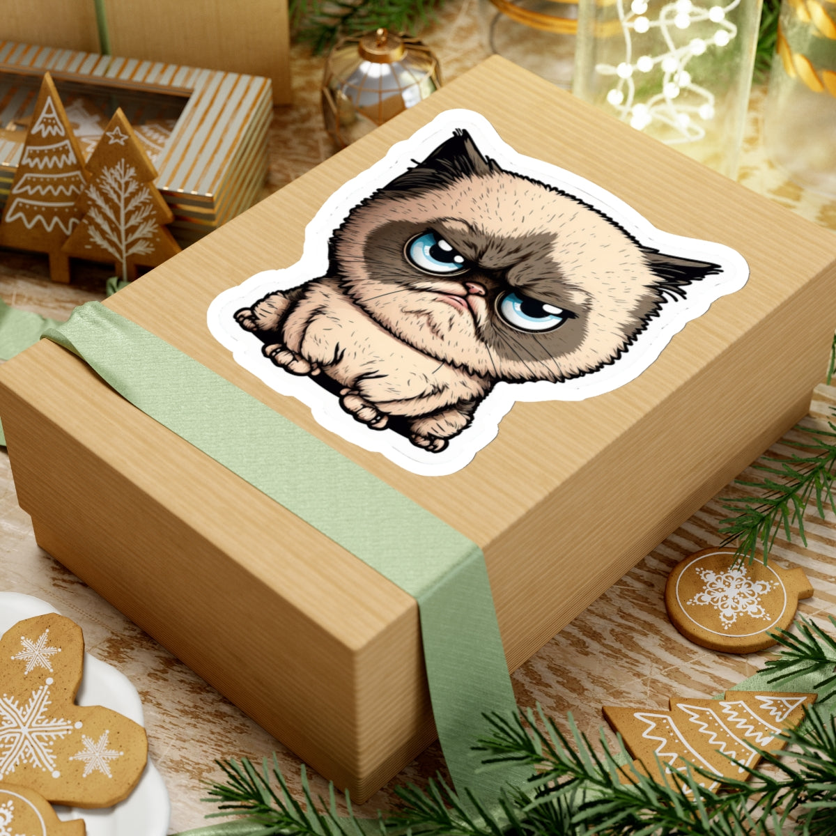 Kiss-Cut Sticker of cute funny cat kitten for your collection