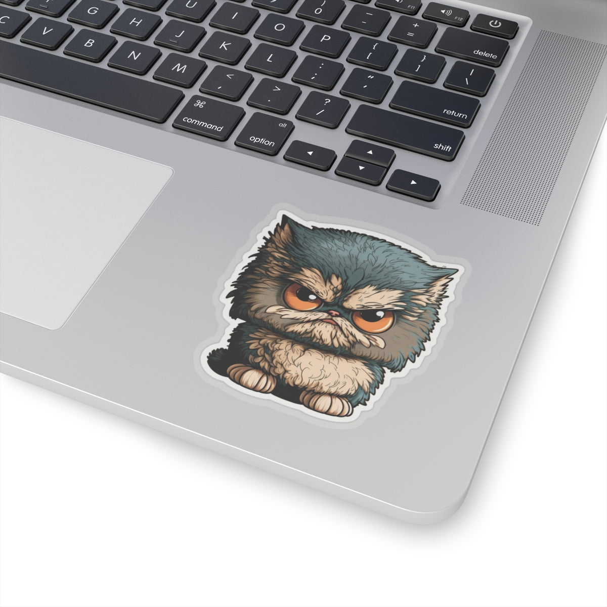 Kiss-Cut Sticker of cute funny angry cat kitten for your collection