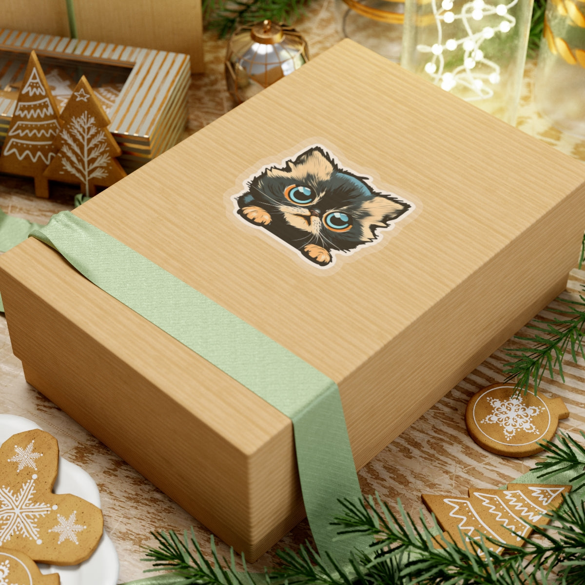 Kiss-Cut Sticker of cute funny cat kitten for your collection