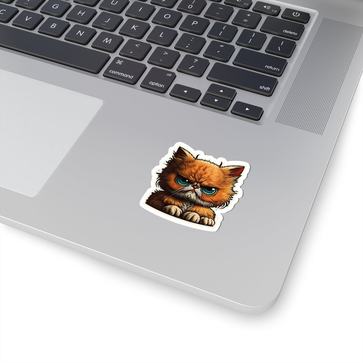 Kiss-Cut Sticker of cute funny angry red cat kitten for your collection