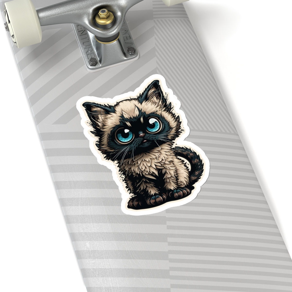 Kiss-Cut Sticker of cute funny siamise cat kitten for your collection