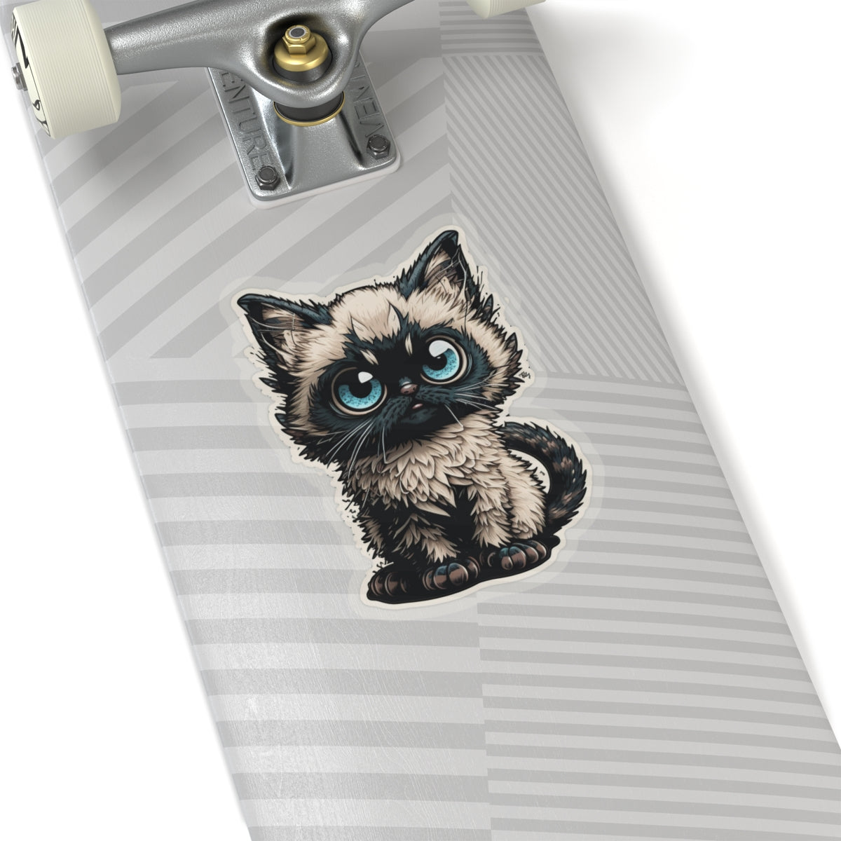 Kiss-Cut Sticker of cute funny siamise cat kitten for your collection