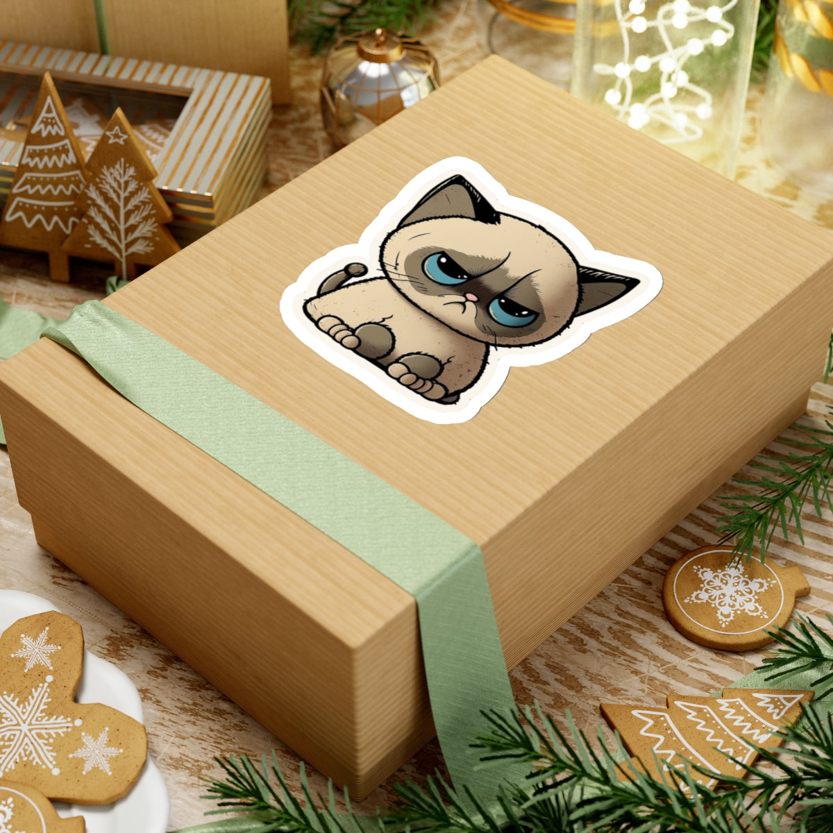 Kiss-Cut Sticker of cute funny cat kitten for your collection
