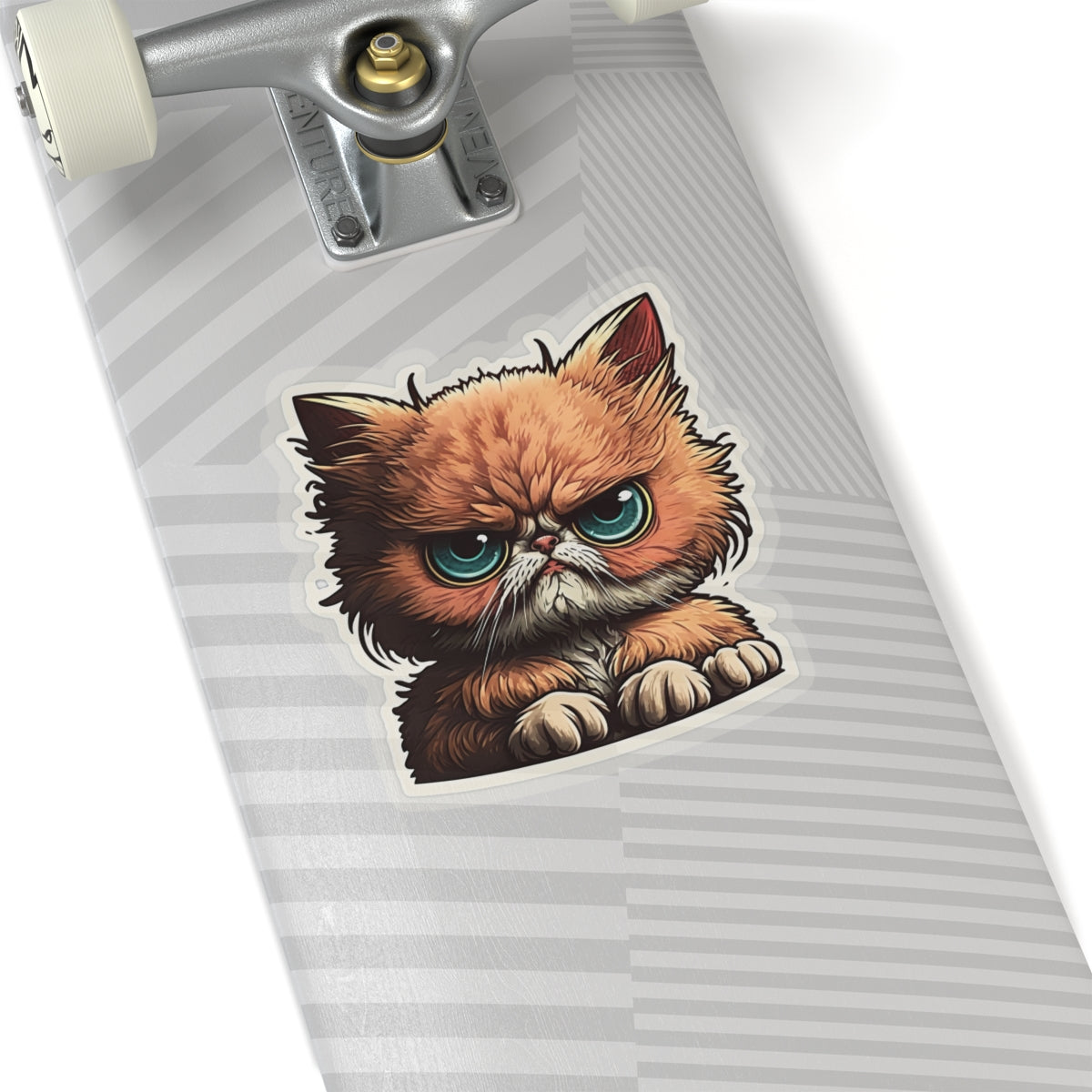 Kiss-Cut Sticker of cute funny angry red cat kitten for your collection