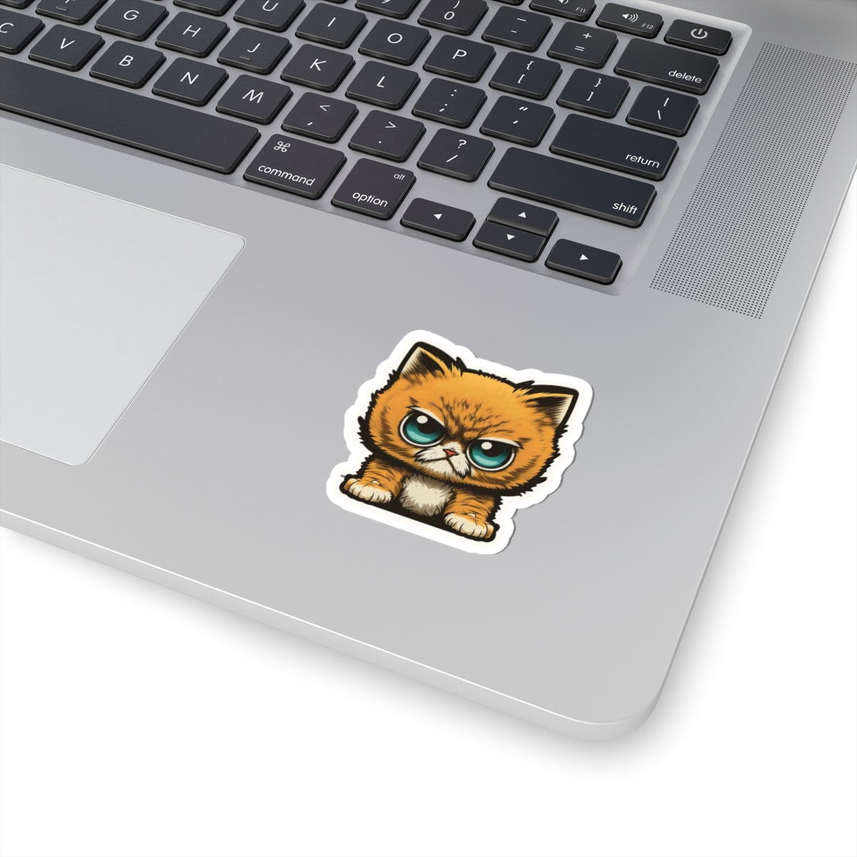 Kiss-Cut Sticker of cute funny angry anime cat kitten for your collection