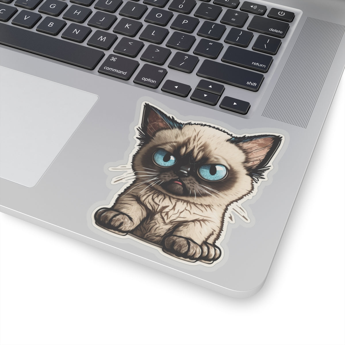 Kiss-Cut Sticker of cute funny siamise cat kitten for your collection