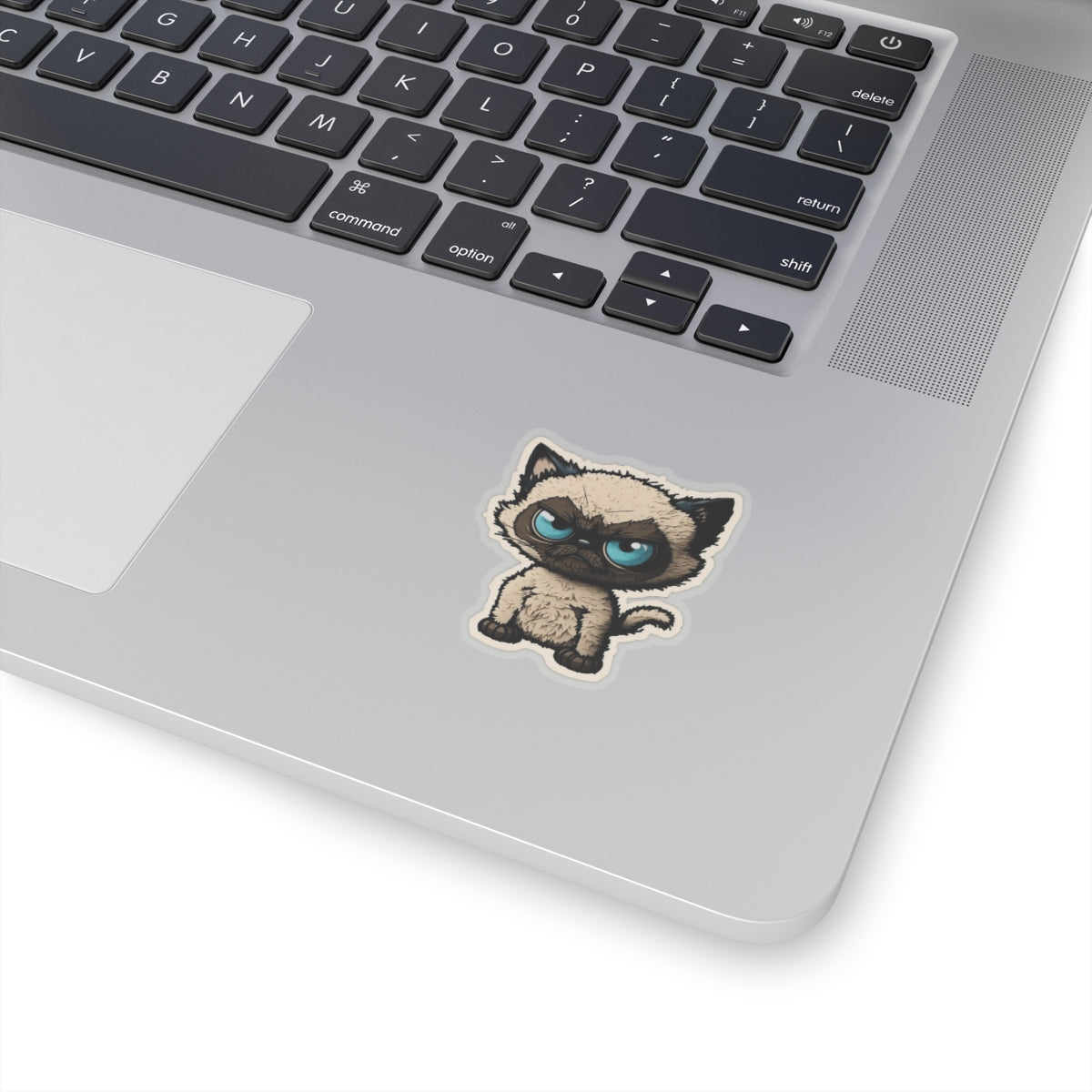 Kiss-Cut Sticker of cute funny angry siamise cat kitten for your collection