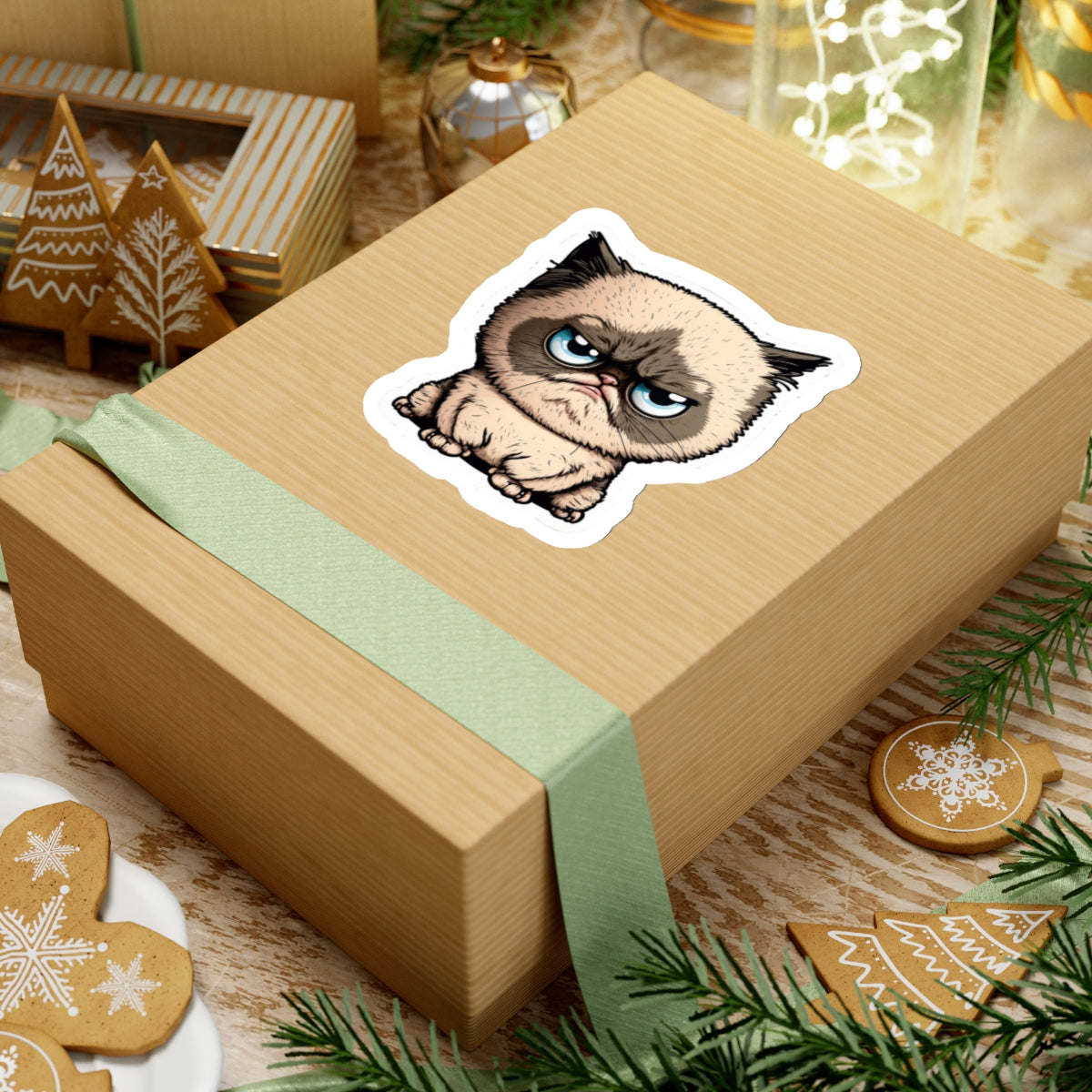 Kiss-Cut Sticker of cute funny cat kitten for your collection