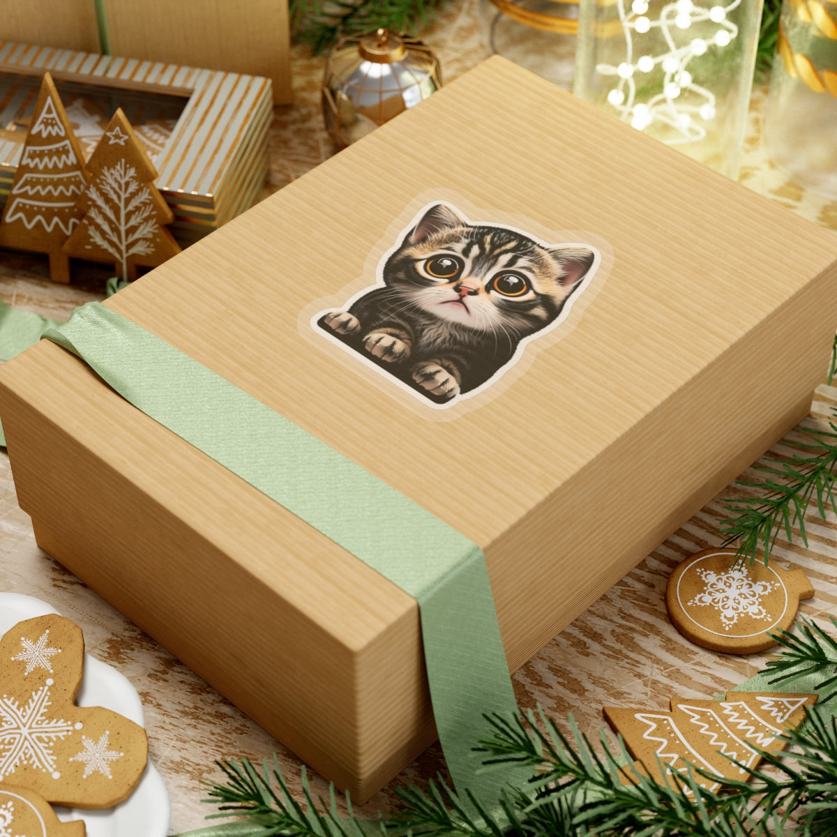 Kiss-Cut Sticker of cute funny cat kitten for your collection