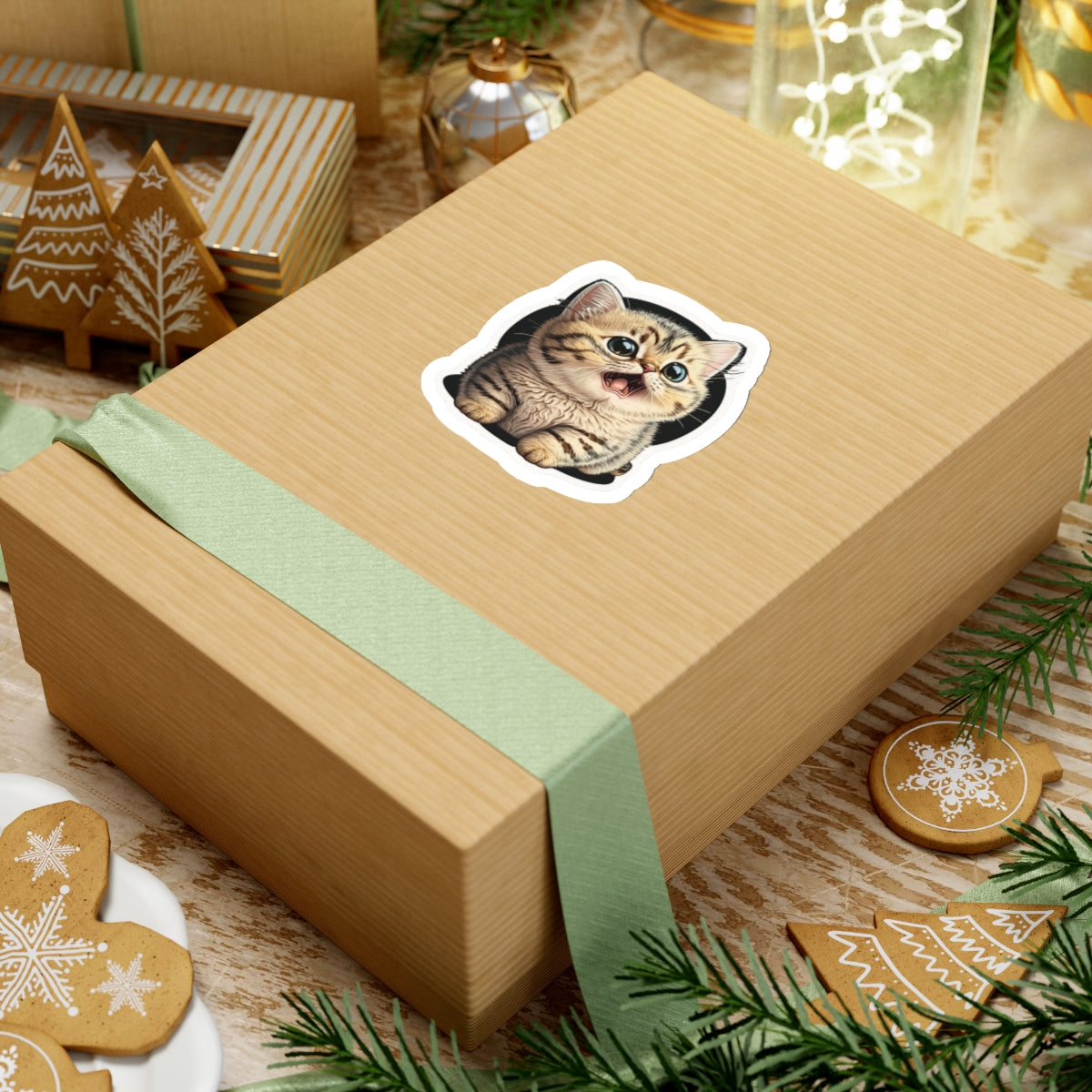Kiss-Cut Sticker of cute funny burmilla cat kitten for your collection