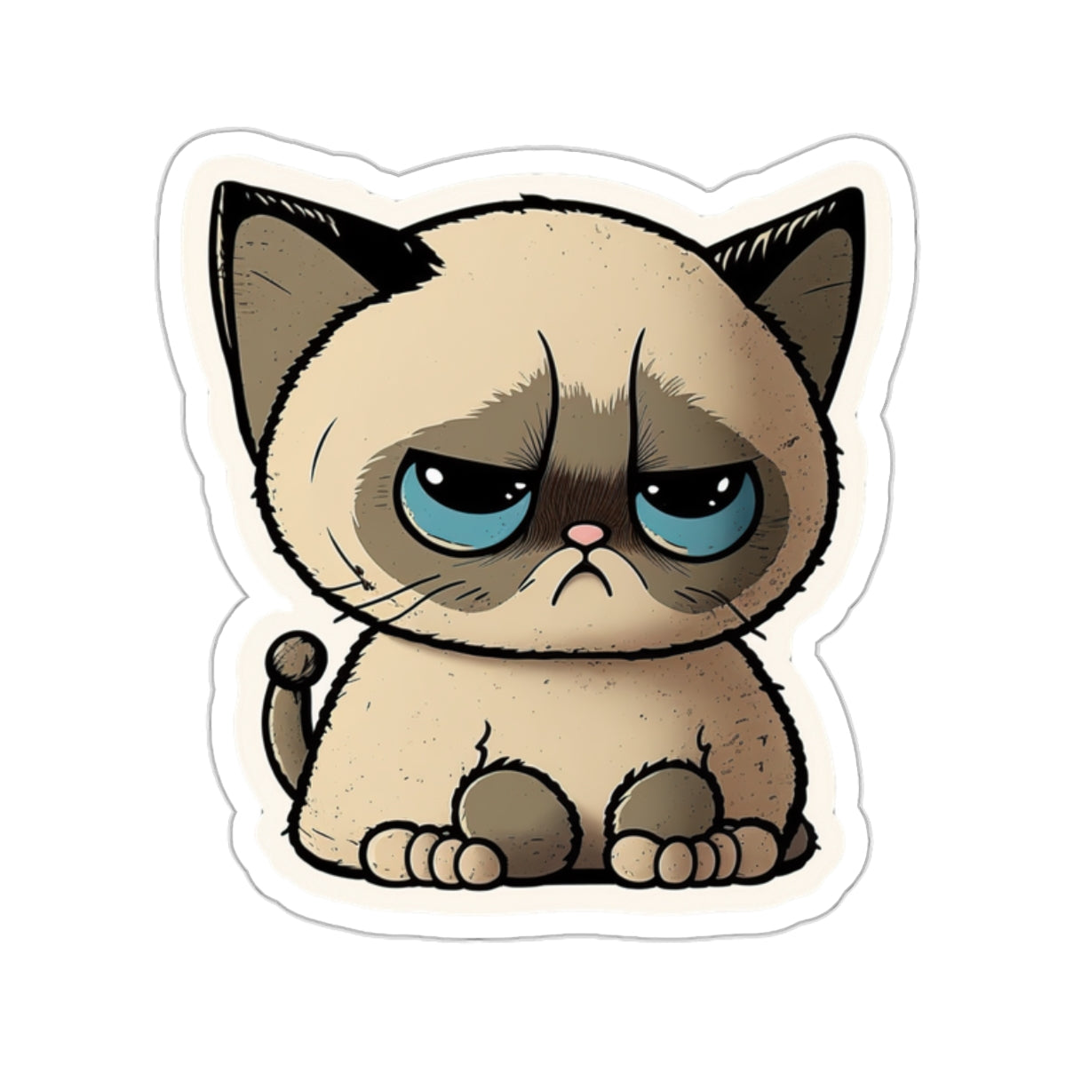 Kiss-Cut Sticker of cute funny cat kitten for your collection