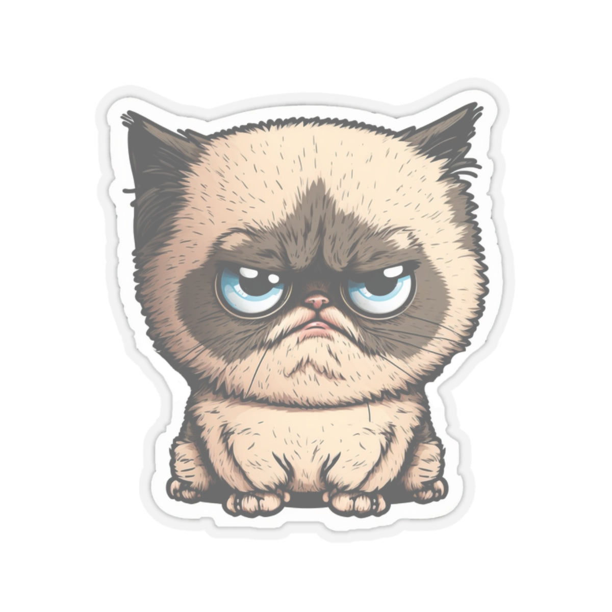 Kiss-Cut Sticker of cute funny cat kitten for your collection