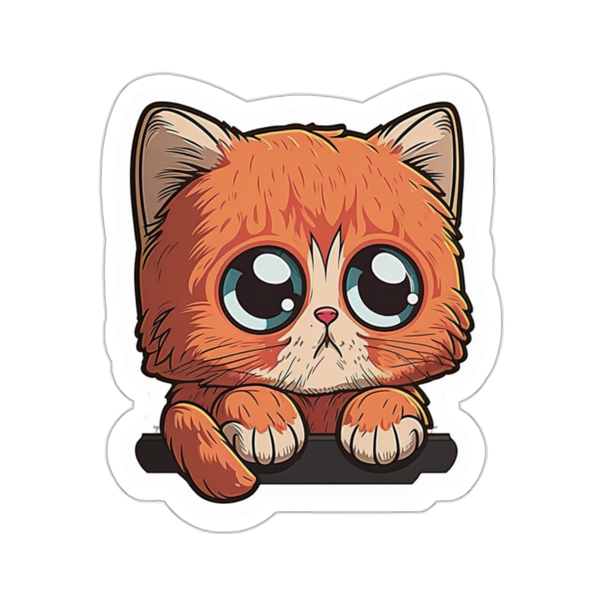Kiss-Cut Sticker of cute funny cat kitten for your collection