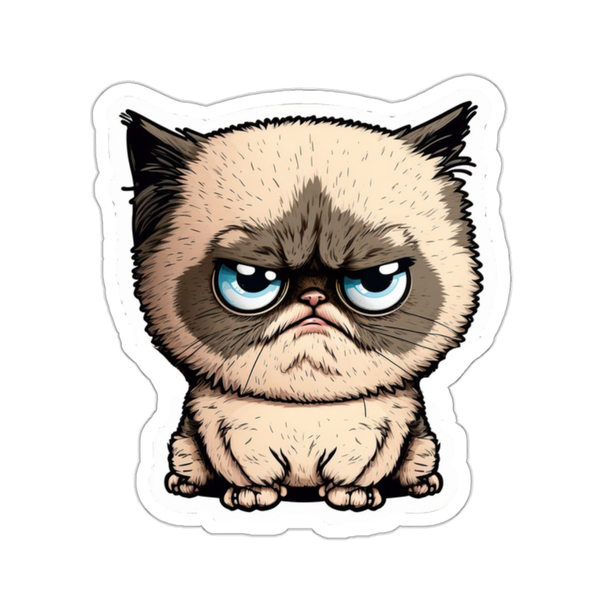 Kiss-Cut Sticker of cute funny cat kitten for your collection