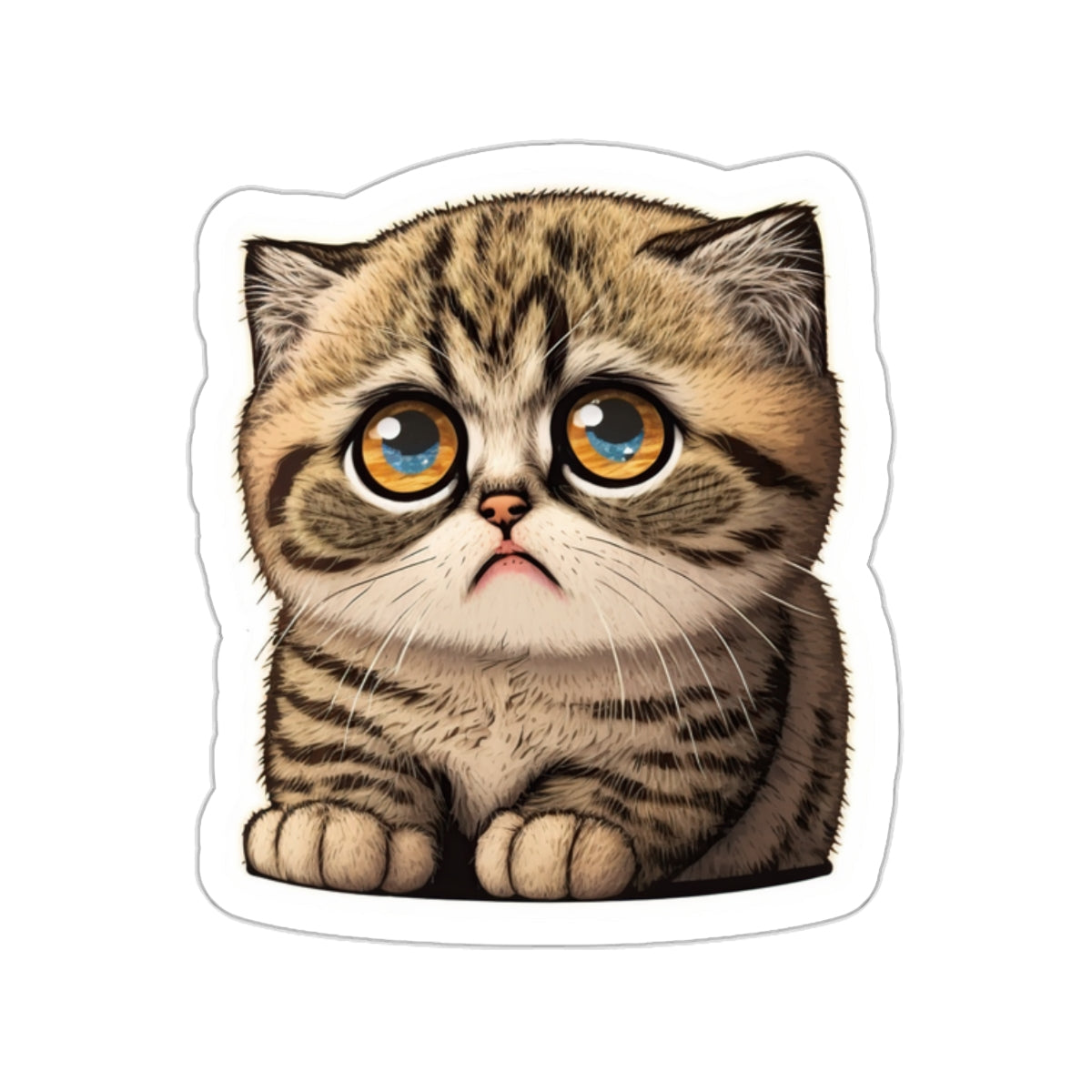 Kiss-Cut Sticker of cute funny cat kitten  for your collection