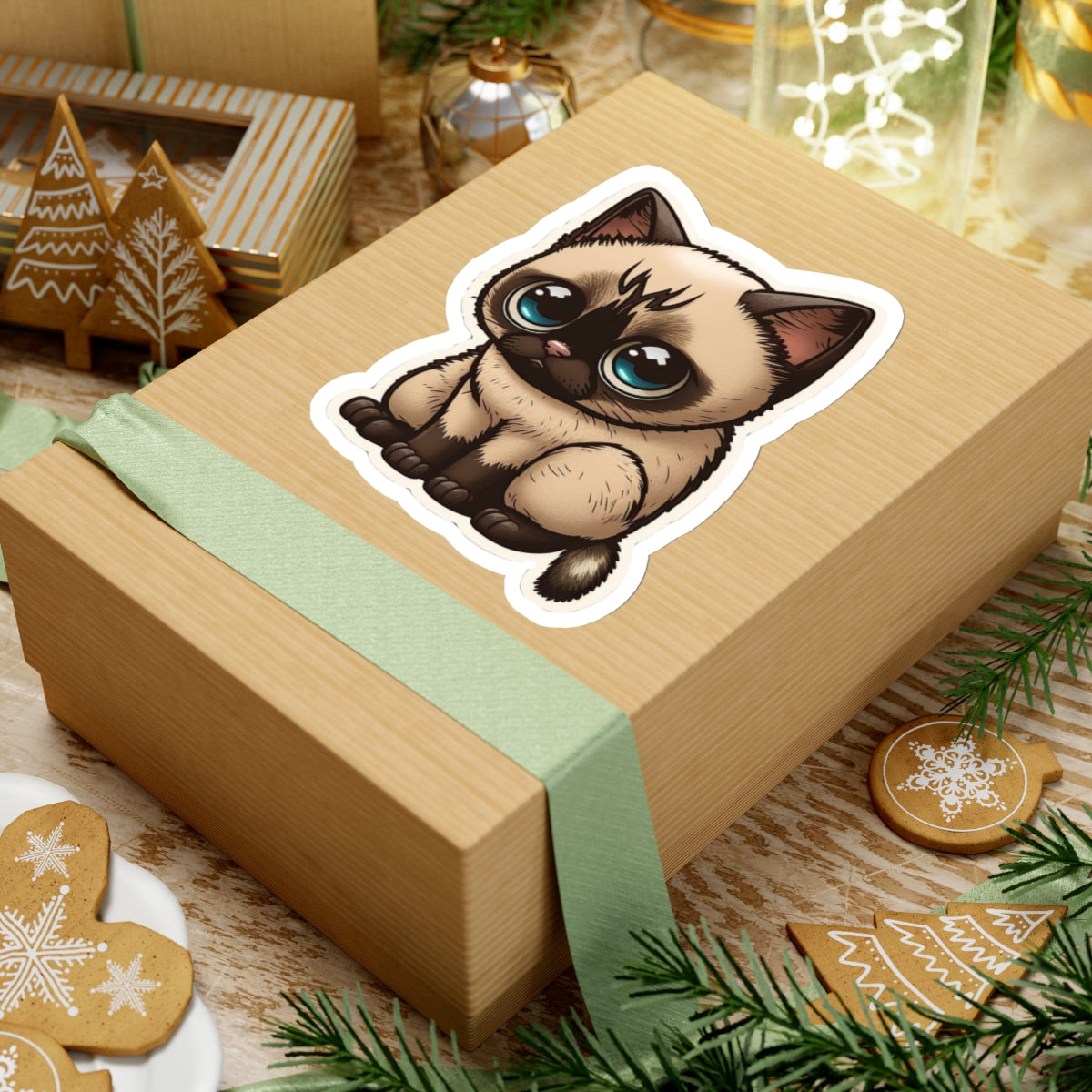 Kiss-Cut Sticker of cute funny cat kitten  for your collection