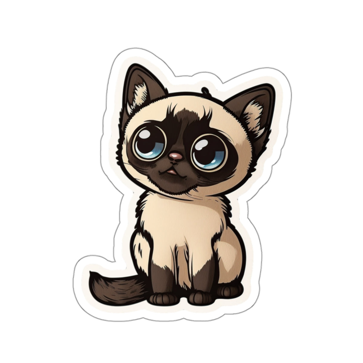 Kiss-Cut Sticker of cute funny cat kitten for your collection