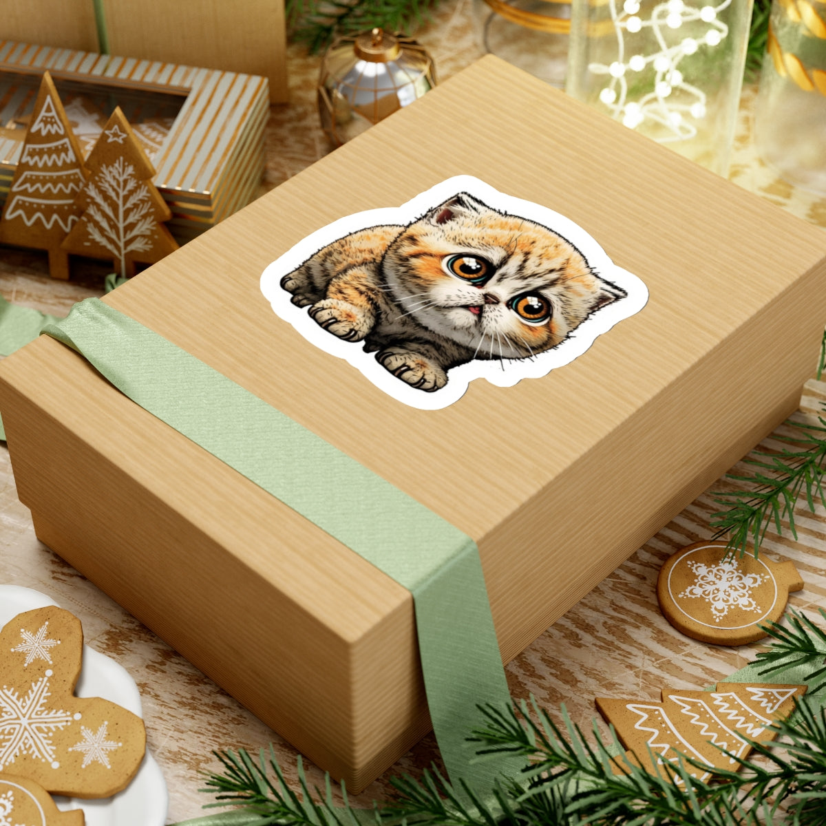 Kiss-Cut Sticker of cute funny cat kitten for your collection