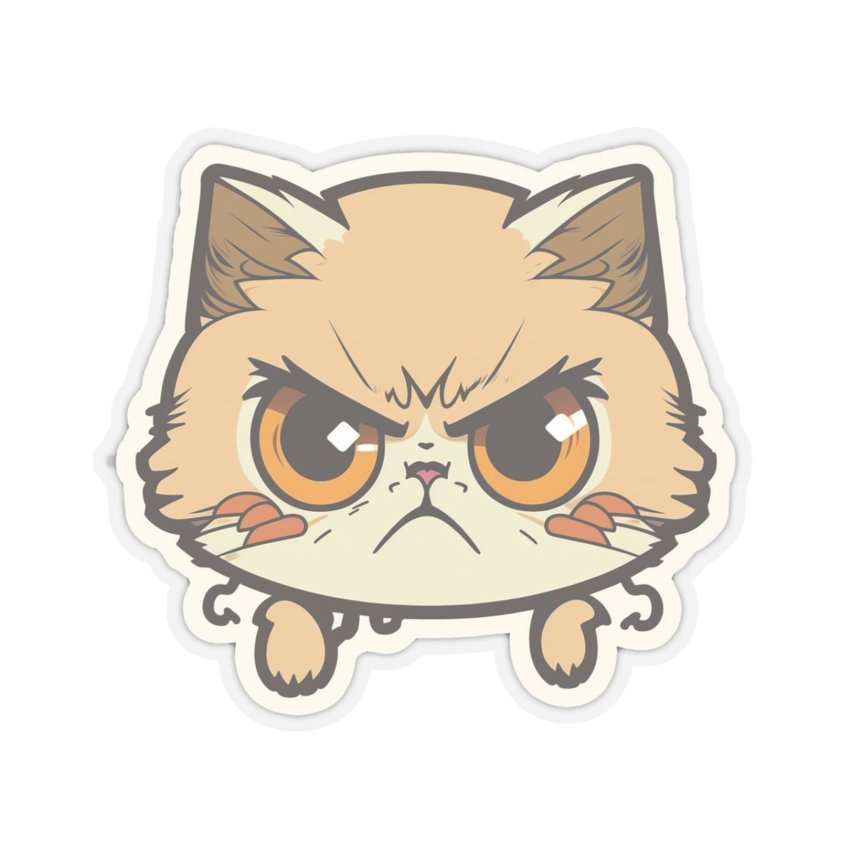 Kiss-Cut Sticker of cute funny anime cat kitten for your collection