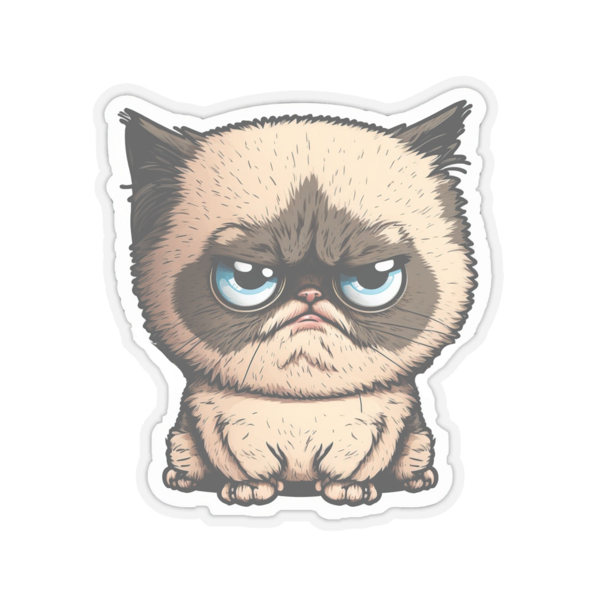 Kiss-Cut Sticker of cute funny cat kitten for your collection
