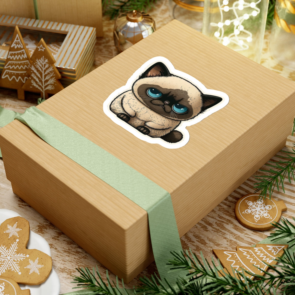 Kiss-Cut Sticker of cute funny cat kitten for your collection