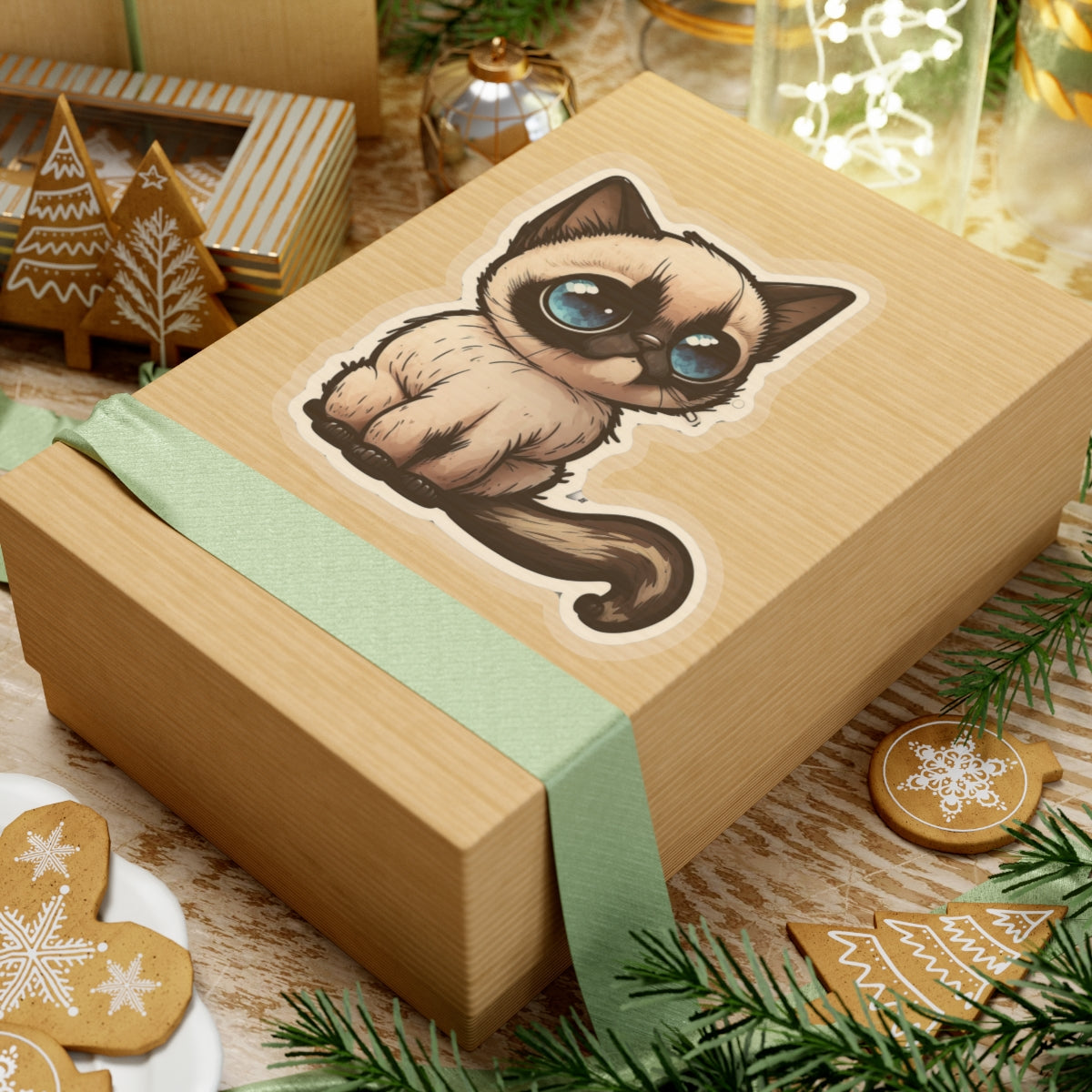 Kiss-Cut Sticker of cute funny cat kitten for your collection