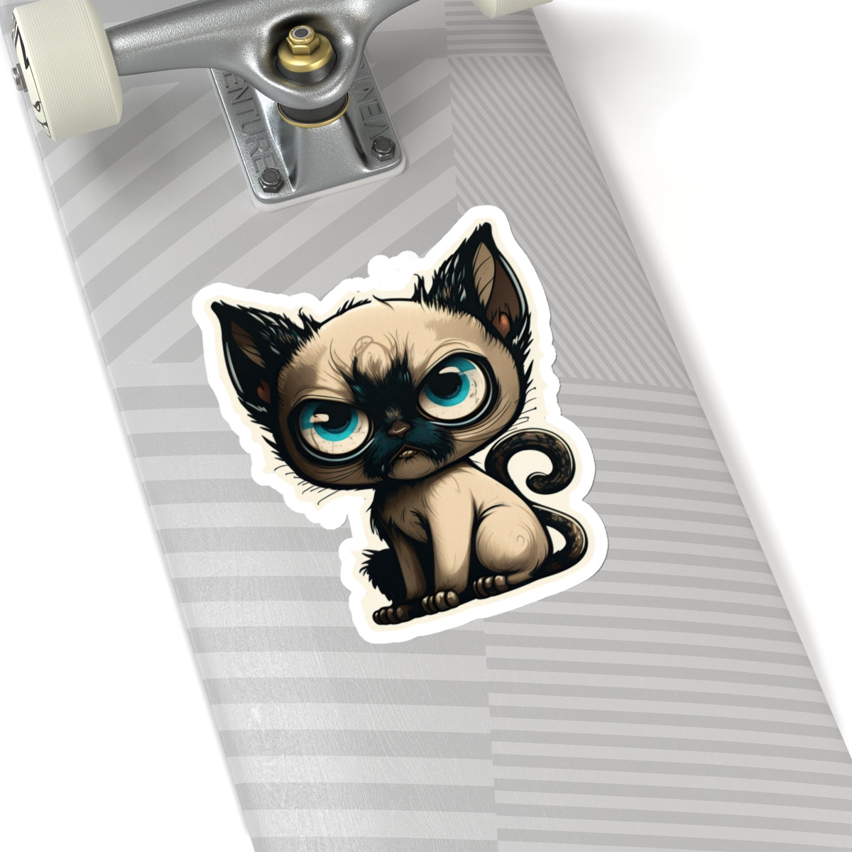 Kiss-Cut Sticker of cute funny siamise cat kitten for your collection