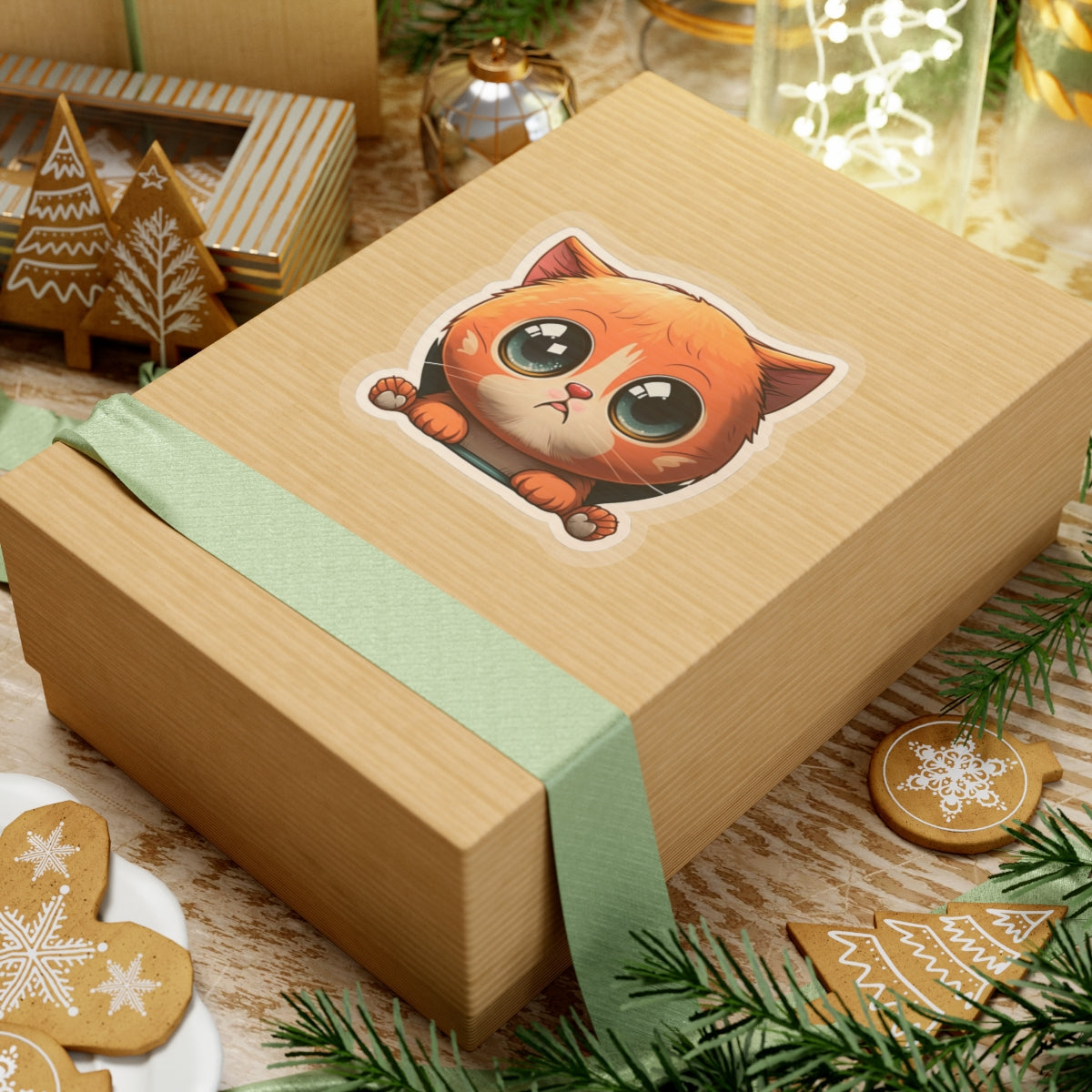 Kiss-Cut Sticker of cute funny cat kitten for your collection