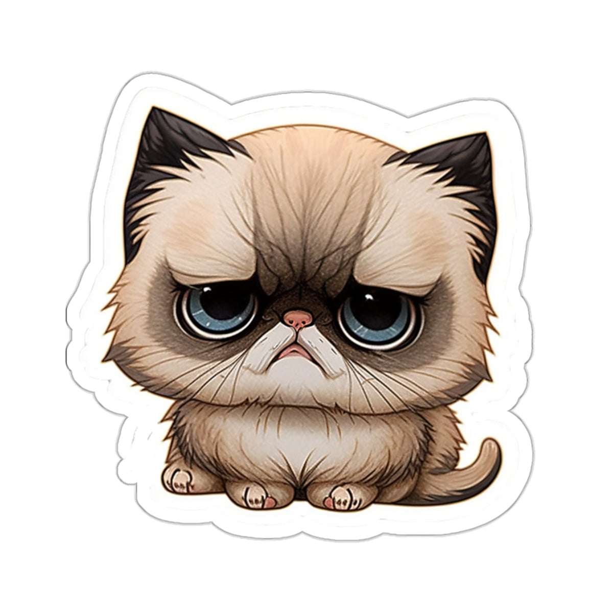Kiss-Cut Sticker of cute funny cat kitten for your collection