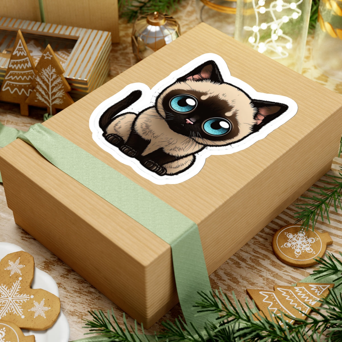 Kiss-Cut Sticker of cute funny cat kitten for your collection