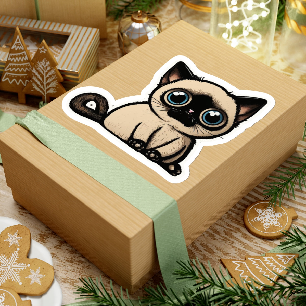 Kiss-Cut Sticker of cute funny cat kitten for your collection