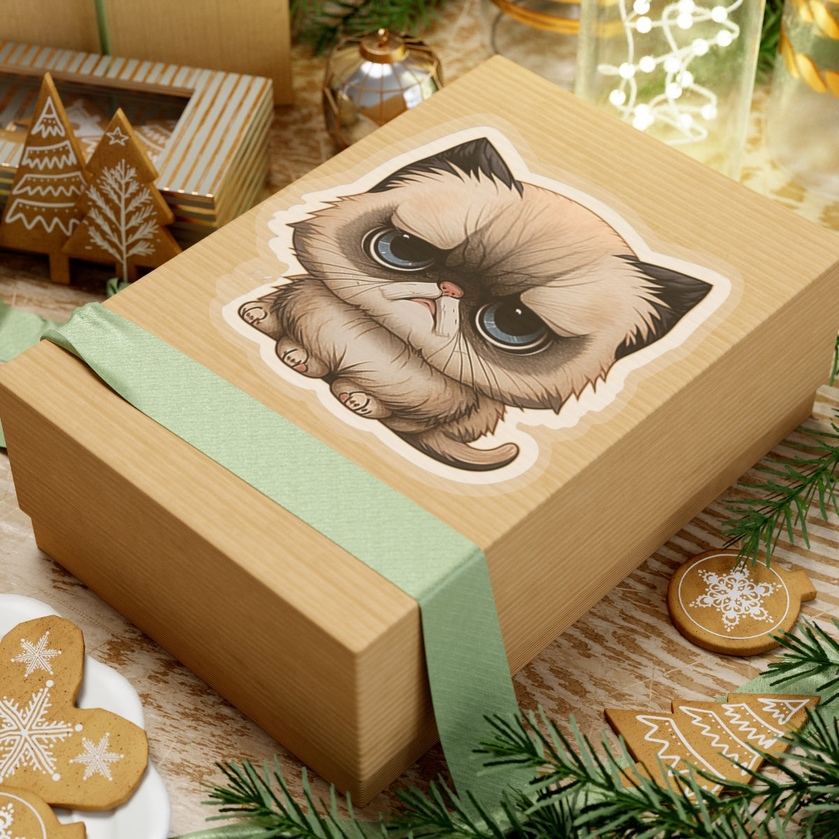 Kiss-Cut Sticker of cute funny cat kitten for your collection