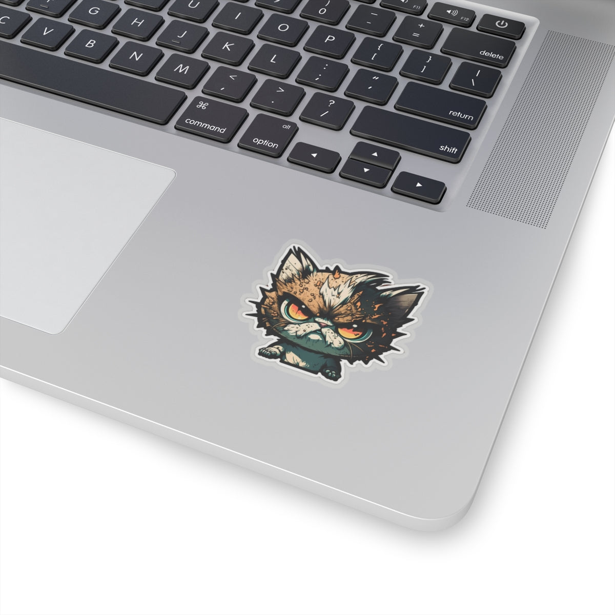 Kiss-Cut Sticker of cute funny angry anime cat kitten for your collection