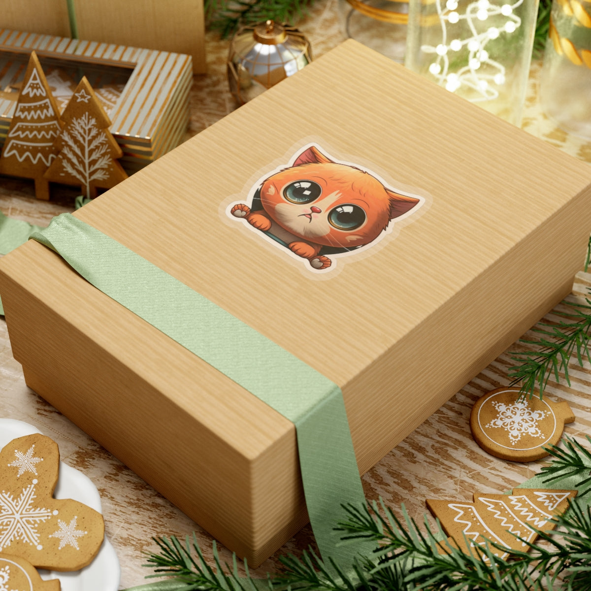 Kiss-Cut Sticker of cute funny cat kitten for your collection