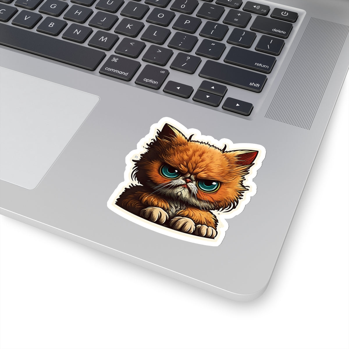 Kiss-Cut Sticker of cute funny angry red cat kitten for your collection