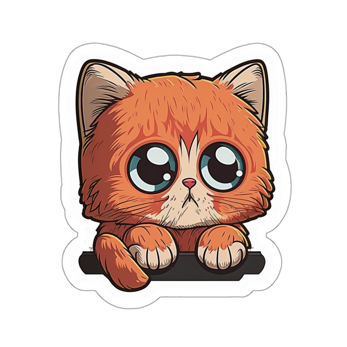 Kiss-Cut Sticker of cute funny cat kitten for your collection