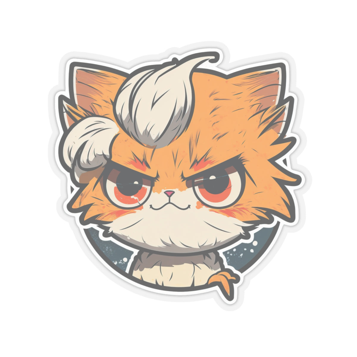 Kiss-Cut Sticker of cute funny anime cat kitten for your collection