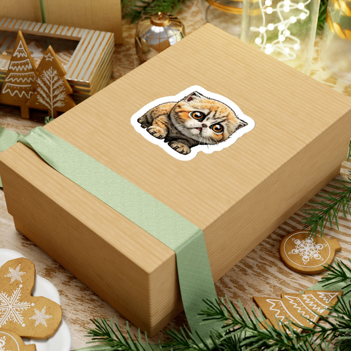 Kiss-Cut Sticker of cute funny cat kitten for your collection