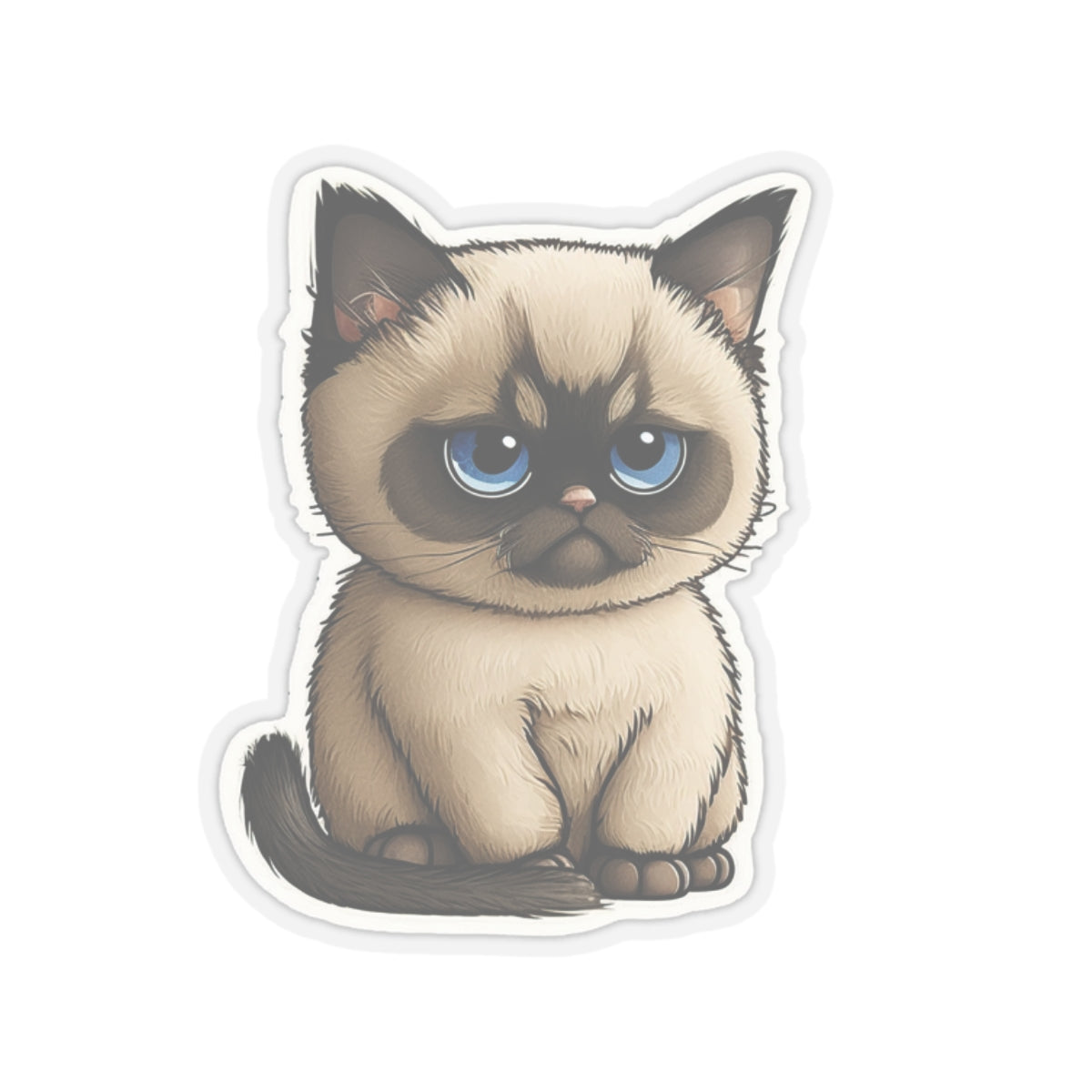 Kiss-Cut Sticker of cute funny cat kitten for your collection