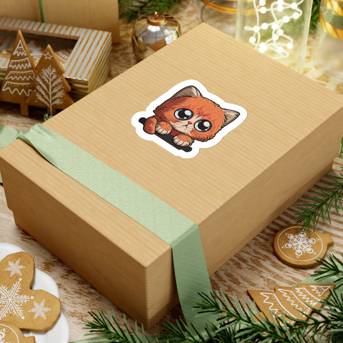 Kiss-Cut Sticker of cute funny cat kitten for your collection