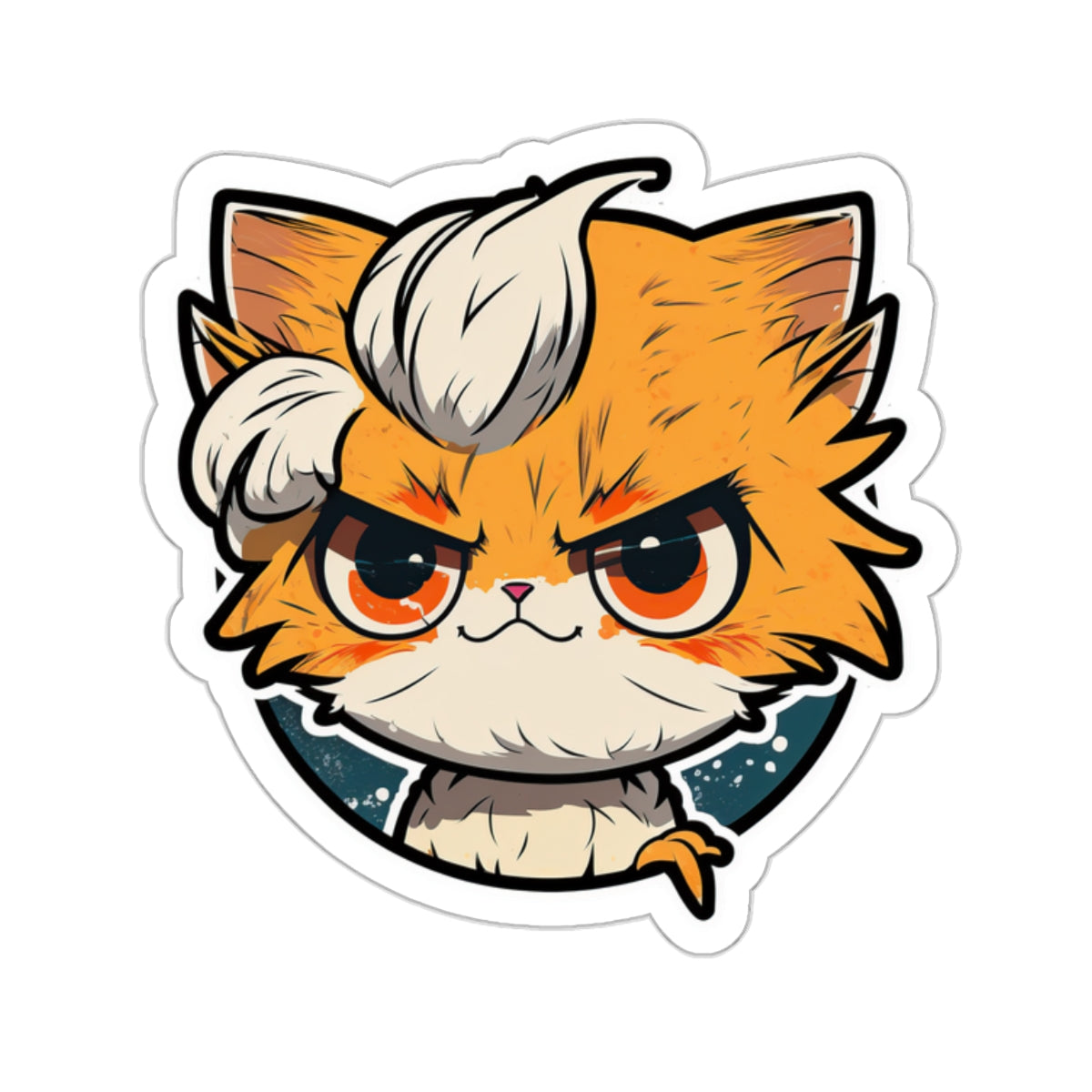 Kiss-Cut Sticker of cute funny anime cat kitten for your collection