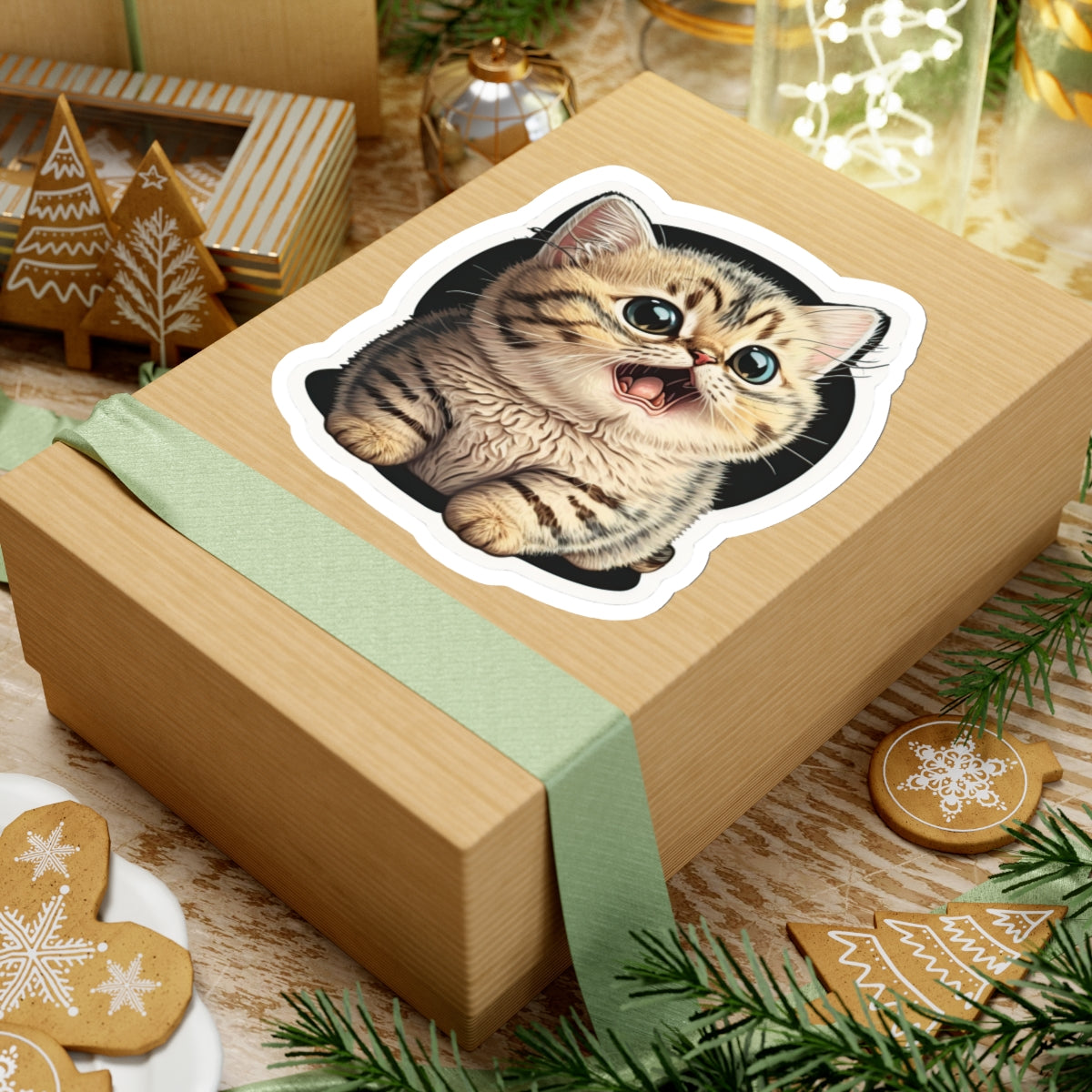 Kiss-Cut Sticker of cute funny burmilla cat kitten for your collection